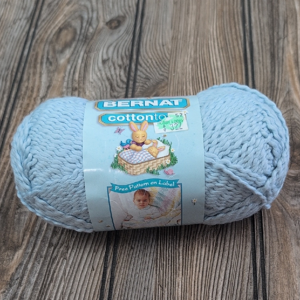 Bernat Cotton Tot Baby Blue Yarn